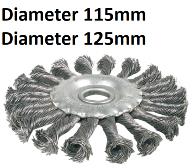 Brosse plate brosse ronde tressee diametre 115 mm