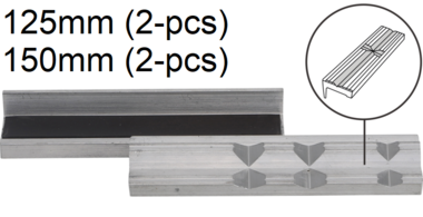 Protecteur de m choire a banc de 2 pieces, en aluminium, 125 mm