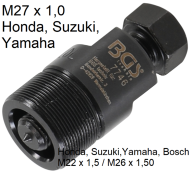 Extracteur de poulie M27 x 1,0 mm pour Honda, Suzuki, Yamaha