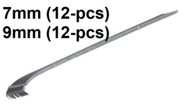 Ensemble de serrage d'axe de 12 pieces 7 mm