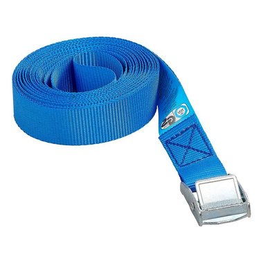 Sangle d'arrimage bleu avec boucle de serrage 5 metres