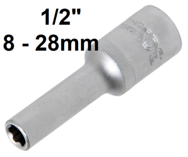 Douille pour cle, Super Lock, profonde 12,5 mm (1/2) 8 mm