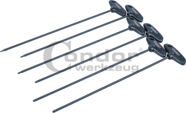 Set de cles a poignee en T, 6 pieces, extra longues, tx-star T10-T30