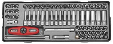Module de 74 douilles & accessoires 1/4