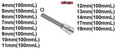 Douilles tournevis Hex 1/2 (100mmL)