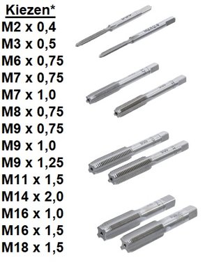 Tarauds et filières, pré-taraud et filière, M14 x 1,0 mm