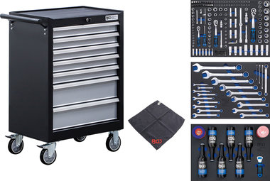 Servante d'atelier 7 tiroirs avec 215 outils