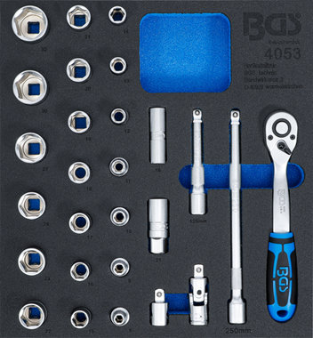 Porte-outils 2/3: Jeu de douilles 12,5 mm (1/2) 27 pcs