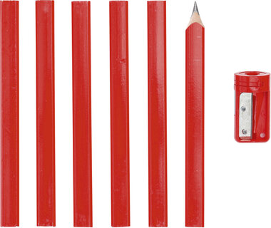 Crayons de charpentier a 7 pieces avec Sharpener