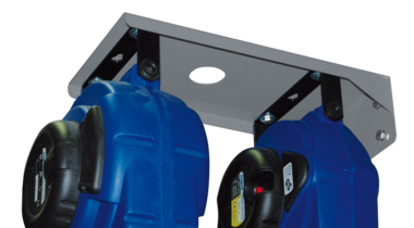 Double support pour enrouleurs de tuyaux et de cables de la serie 0 et 1