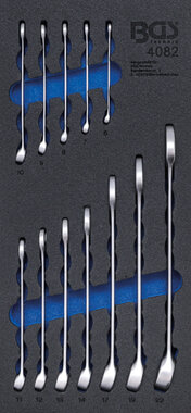 Porte-outils 1/3: Jeu de cles combinees 6 - 22 mm 12 pcs.