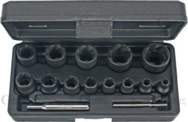 Douilles speciales a profil tournant 15 pieces 1/4+1/2 6-27 mm