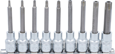 Jeu de douilles a embouts (1/2) Profil T (pour Torx) avec percage 9 pieces