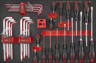 Jeu de tournevis et de cles en L (S&M) (EVA) 46 pieces