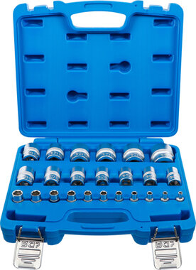 Jeu de douilles, six pans 6,3 mm (1/4), 12,5 mm (1/2) en pouce 24 pieces