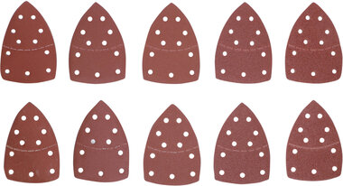 Jeu de feuilles abrasives pour meuleuse multifonctions 145 x 100 mm Cal. 40 - 400 25 pieces