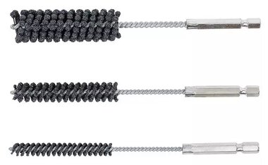 Jeu d'outils de rodage, entrainement flexible, douille hexagonale (1/4), grain 60 / 80, 8-12-20 mm, 3 pieces