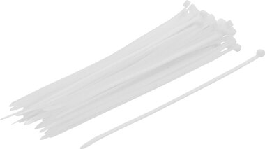 Assortiment de colliers plastique blanc 4,8 x 300 mm 50 pieces