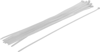 Assortiment de colliers plastique blanc 8,0 x 600 mm 20 pieces