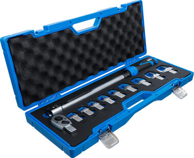 Jeu de cles dynamometrique pour outils enfichables de 14 x 18 mm 40 - 210 Nm 11 pieces