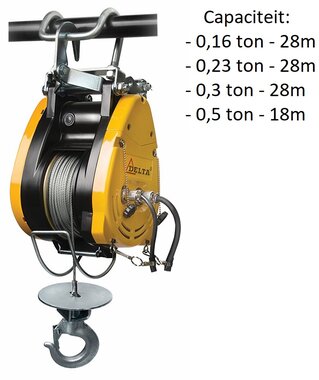 Karweilier electrique 230V avec une hauteur de levage standard de 18 / 28 metres