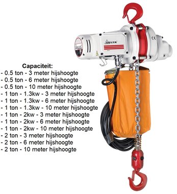 Palan electrique a chaine 230V mono vitesse