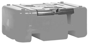 Reservoir diesel rouge pe 210 litres, pompe 12v