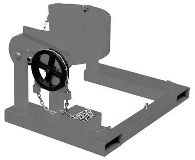 Pince a futs et basculeur de futs pour chariot elevateur 200l, 364kg
