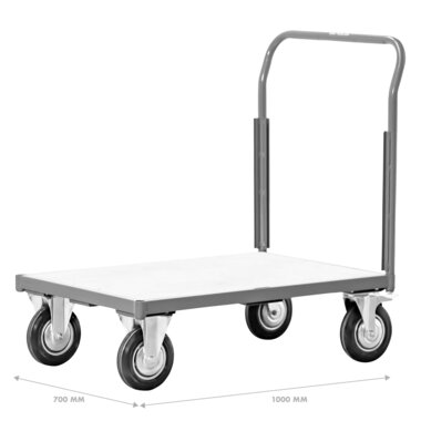 Chariot a plateforme 1 etagere 500kg
