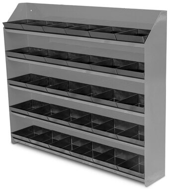 Casier a plateaux avec 30 plateaux en plastique