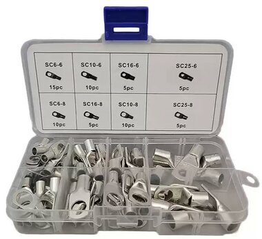Gamme d'œillets de cable 65 pieces