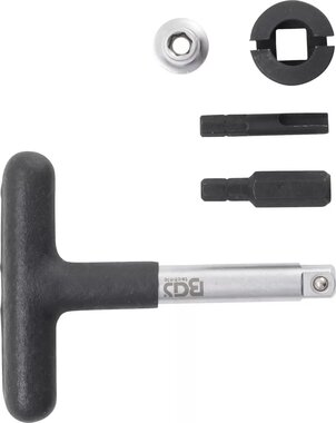 Jeu de cles universelles de service d’huile pour bouchons de vidange d’huile en matiere plastique (1/4) / (3/8) 5 pieces