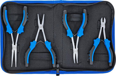 Jeu de pinces pour electronique extralongues 4 pcs