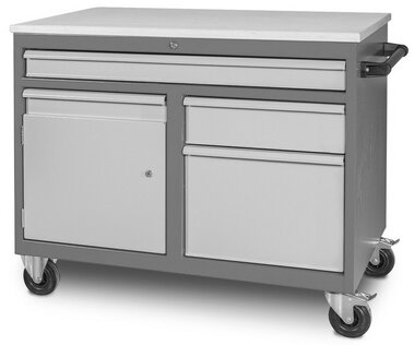 Table de travail mobile 3 tiroirs 1 armoire