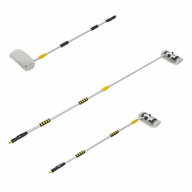 Brosse de lavage 3D avec reservoir de shampooing manche telescopique 2,5 mètre
