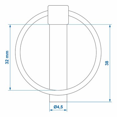 Epingle de sûrete 4.5mm avec anneau