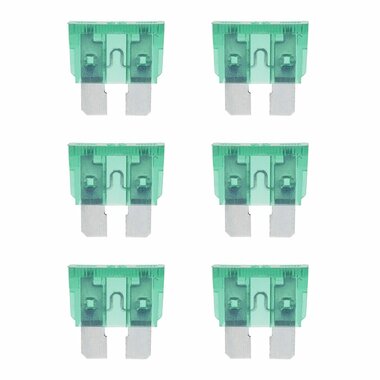 Fusibles standard 30A vert 6 pcs en blister