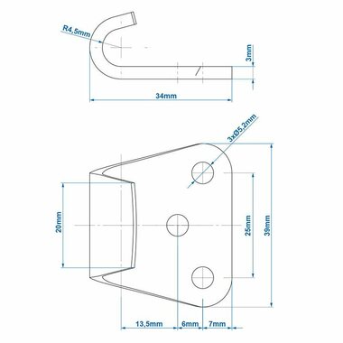 Contre-piece pour tendeur SPP Z-11A