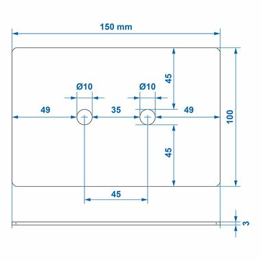 Plaque de montage pour 342136 et 342133