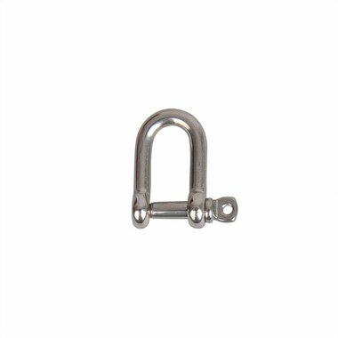 Fermoir en D court 4mm, A4 acier inoxydable AISI 316 750 daN