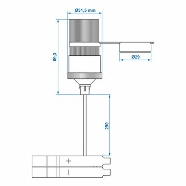 Prise allume-cigare avec bornes de batterie 12V/24V-16A