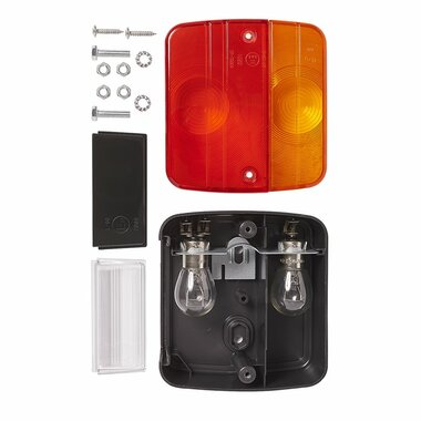 Feu arriere 4 fonctions 98x104mm incl. bulbes