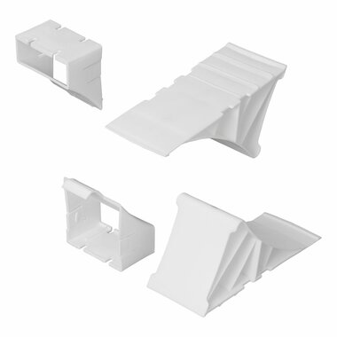 Cale de roue en plastique blanc incl. titulaire
