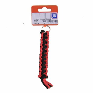 Porte-cles avec anneau, tresse long et plat, assorti