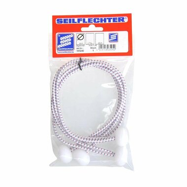 Attache-voile avec boules en plastique, 2 pieces dans un sac, 40 cm, blanc