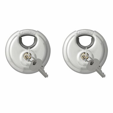 Cadenas a disque 70 mm, 2 pieces, cles identiques