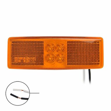 Feu de gabarit lateral 12/24V orange 110x40mm LED
