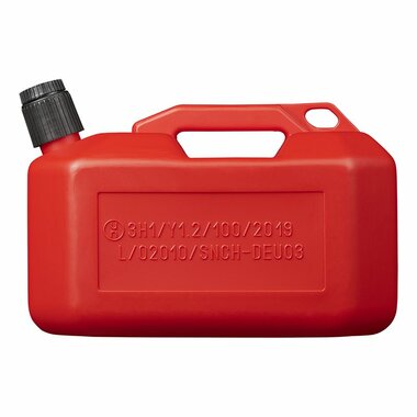 Bidon 10L plastique rouge homologue ONU (modele bas)
