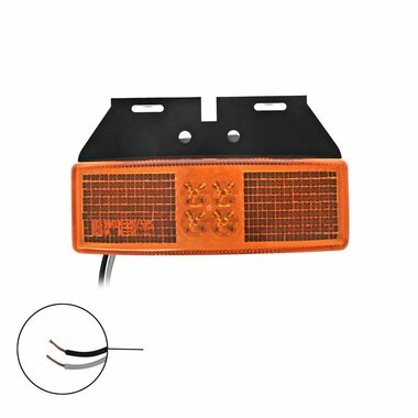 Feu de gabarit lateral 12/24V orange 110x40mm LED avec support