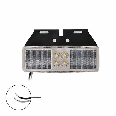 Feu de gabarit 12/24V blanc 110x40mm LED avec support